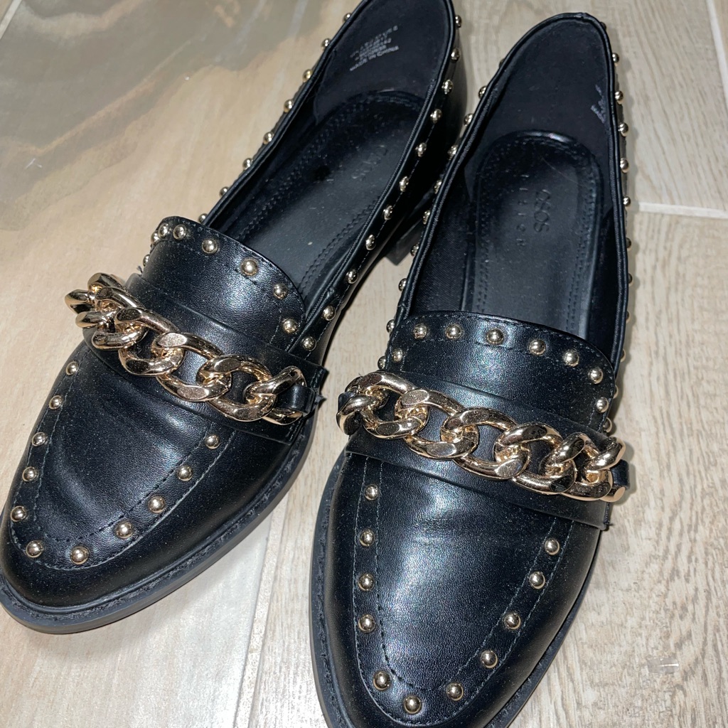 Studded Chain Loafers